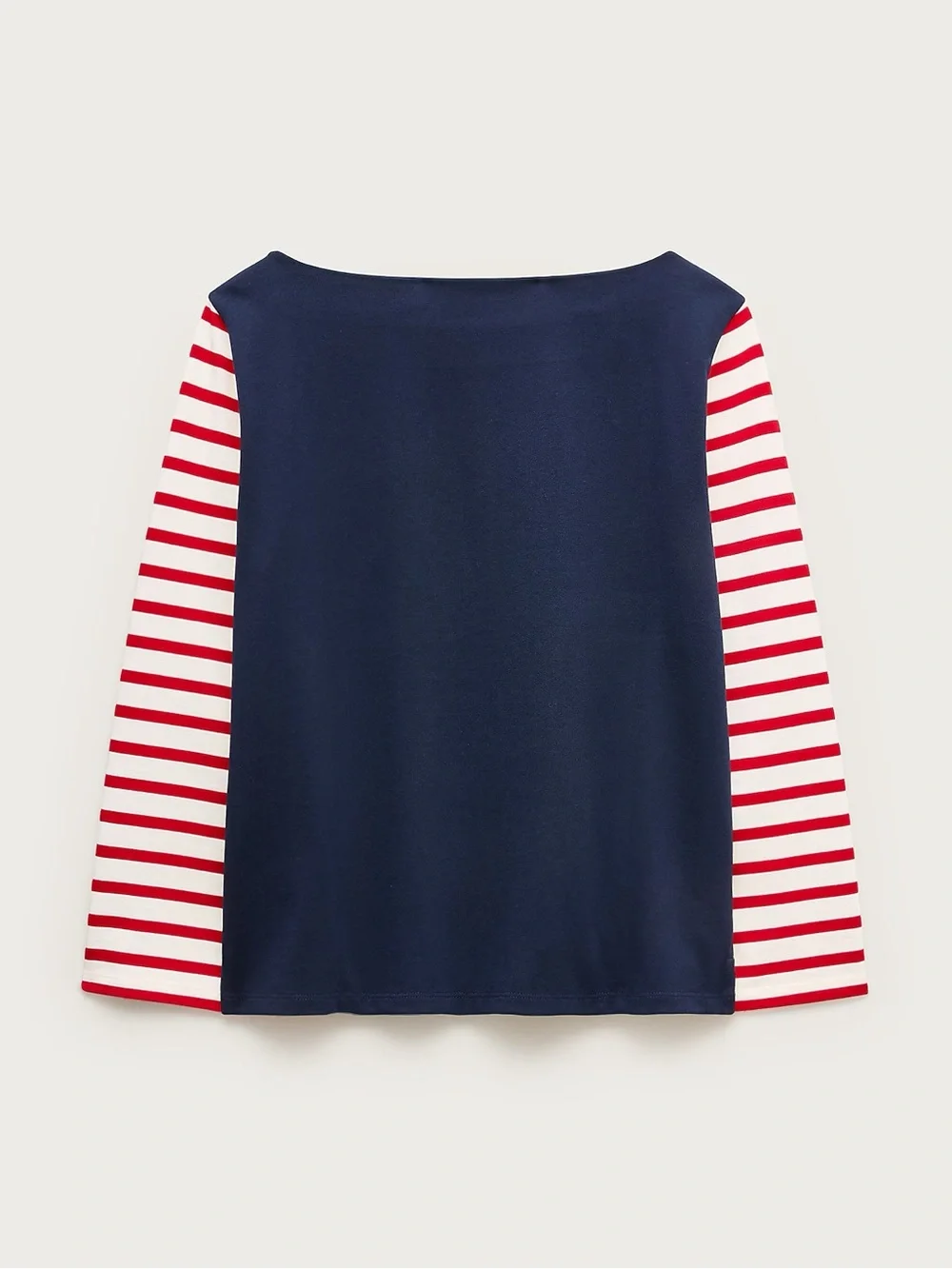 nwt j.crew boatneck tshirt in striped heavyweight cotton red white blue xs $80